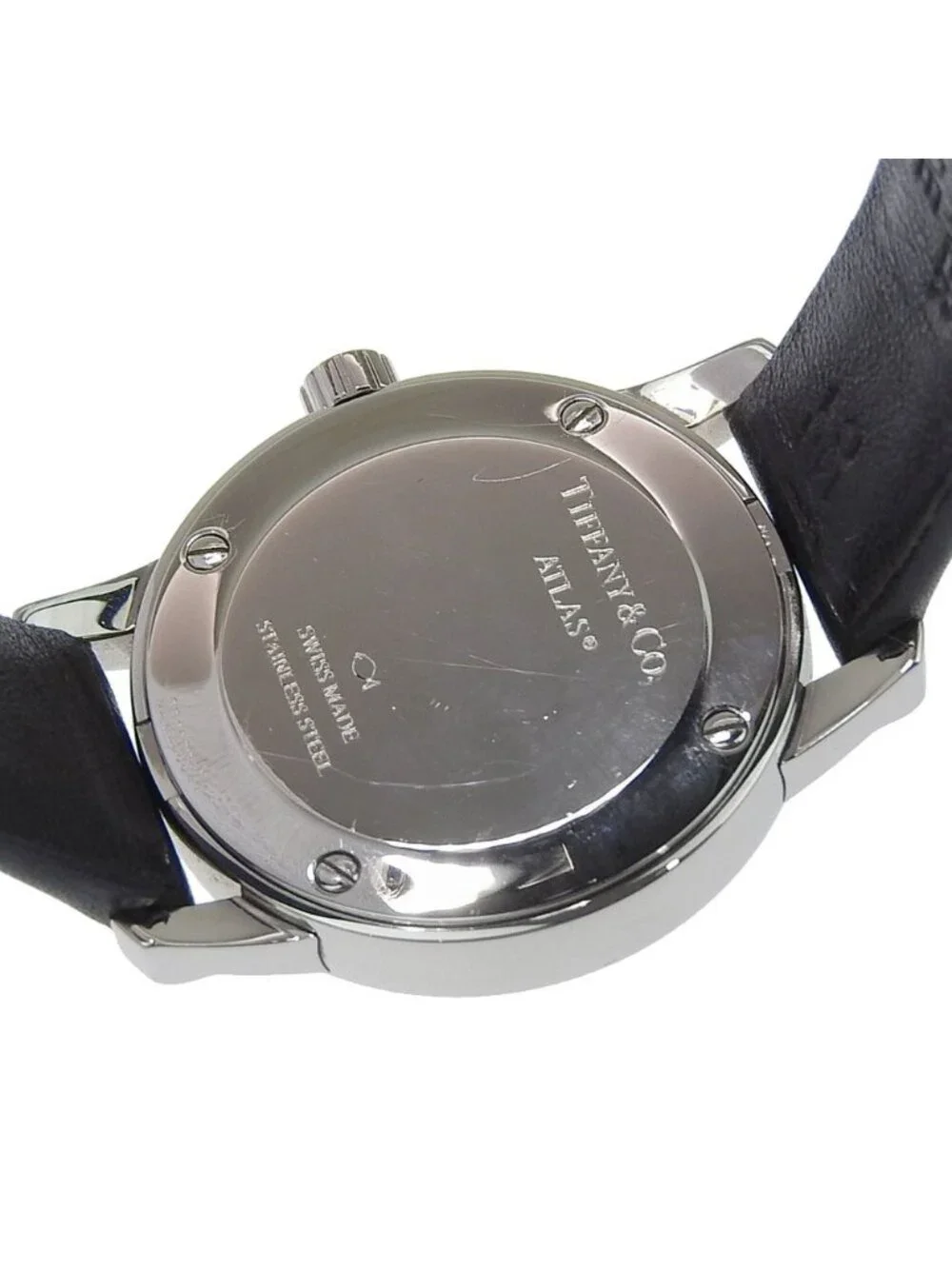 Tiffany & Co Atlas Dream Stainless Steel Quartz Analog Display Black Dial Watch